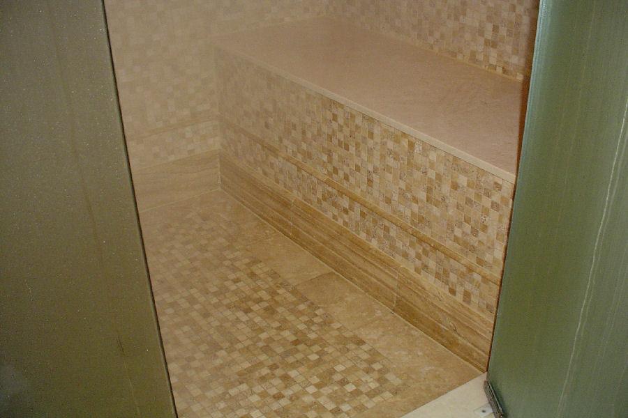 Amerec Ceramic Tile Abound in This Steam Shower