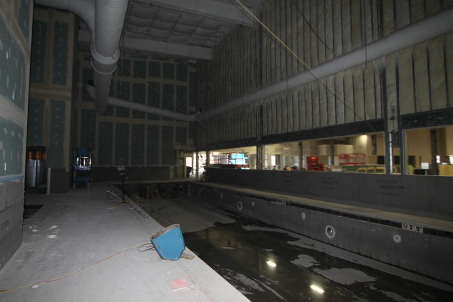 Pool Deck in Health Club Roughed-in