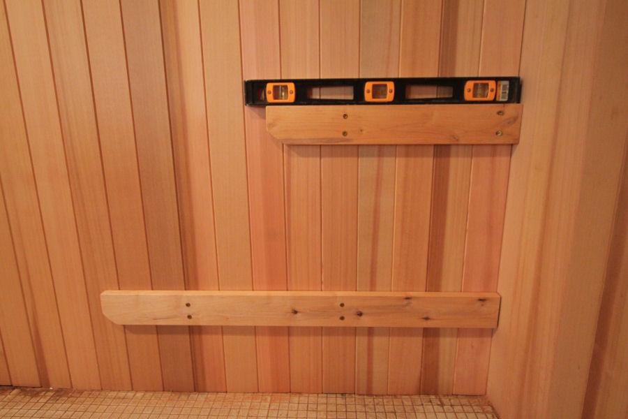 Sauna Bench Supports for Two Tier Benching