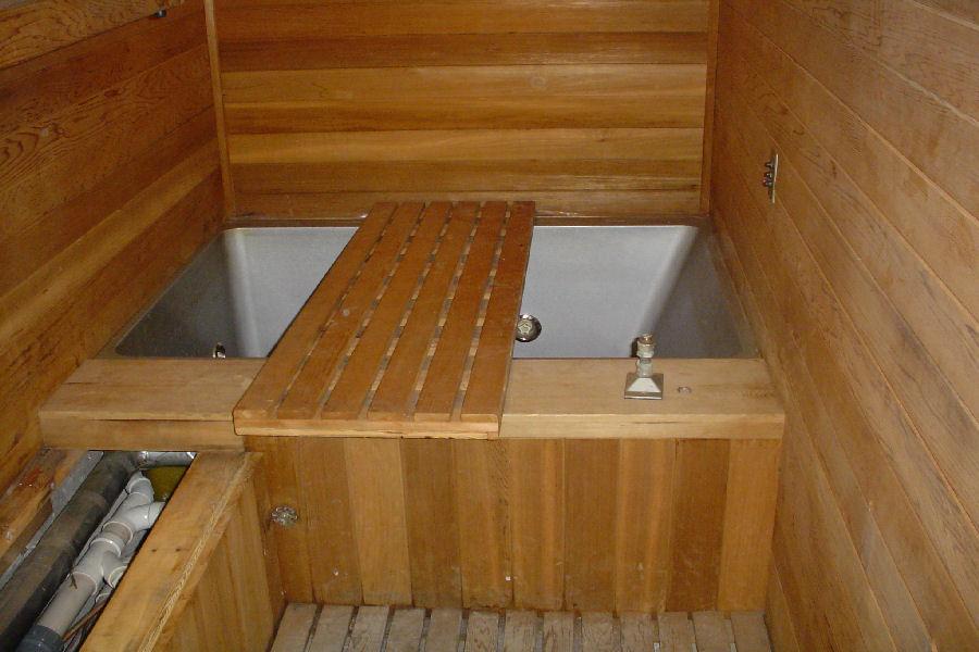 Sauna Room with a Cold Plunge Tub