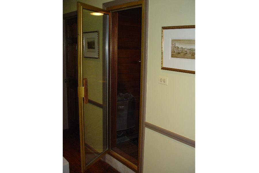 Shower Door Used On Dry Sauna