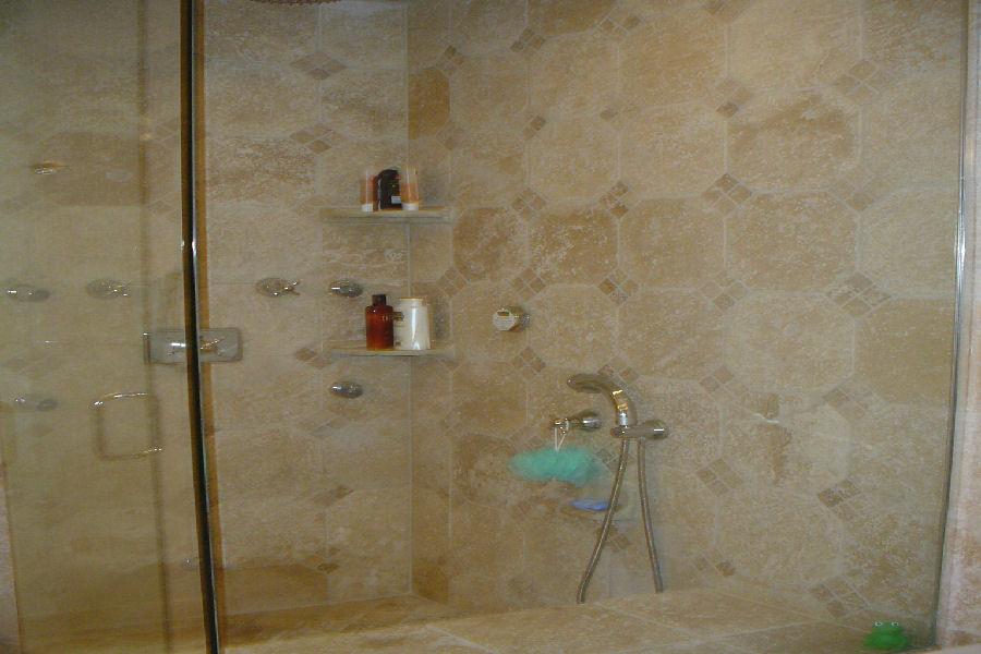 Steam Shower with Octagon Tile and Body Sprays