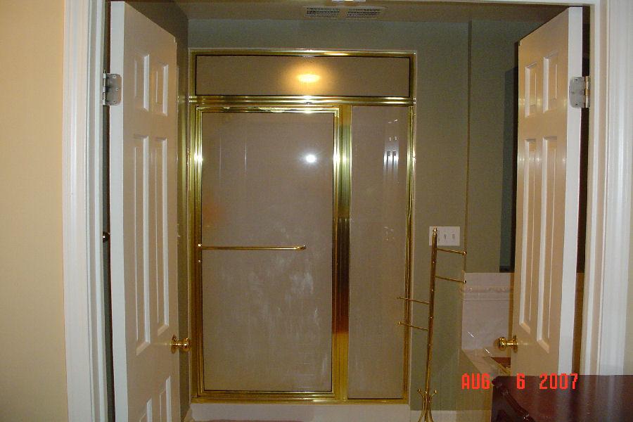 Steam Tight Swing Shower Door with Top and Side Panels