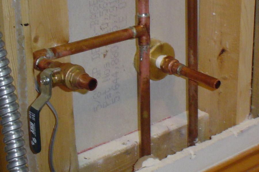 ThermaSol Rough-in of Water and Steam Line