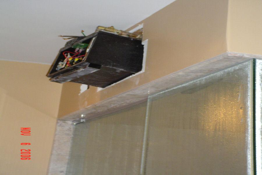 ThermaSol Steam Generator Installed Above A Shower With Difficult Access