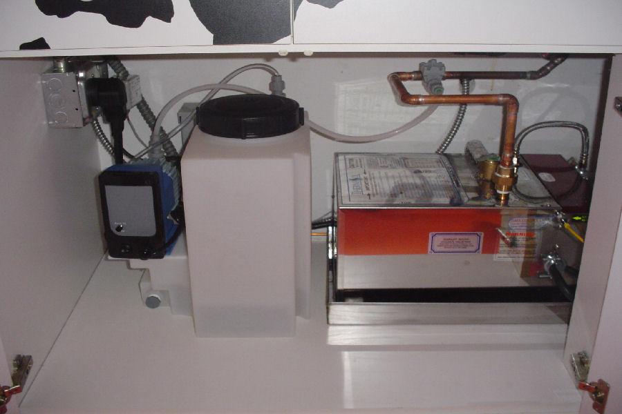 Thermasol Steam Generator Installed with AI 5 Aromamist Pump