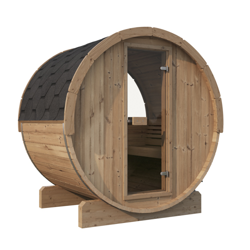 SaunaLife E6W Sauna Barrel with half-moon window