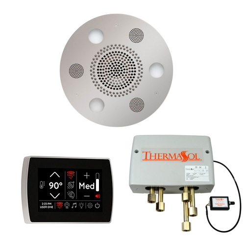 ThermaSol Wellness Shower Package - Serenity Advanced Rainhead (Round) + SignaTouch Control (Wall Mount) + Digital Shower Valve WSPSR-PC Polished Chrome