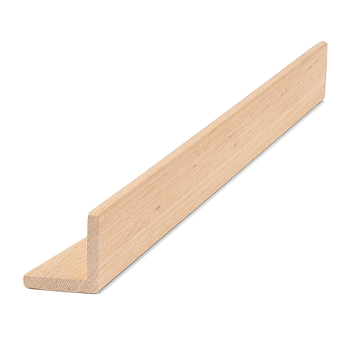 PROSAUNAS Alder Sauna Wood, 2x2 (28mm x 28mm) Outside Corner Trim, Angle Moulding, VA Profile