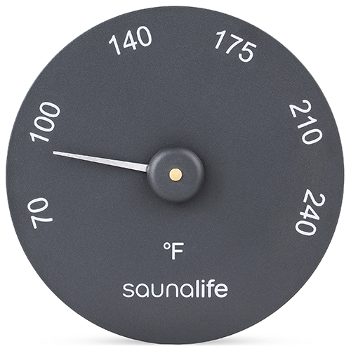 SaunaLife Designer Thermometer in Black