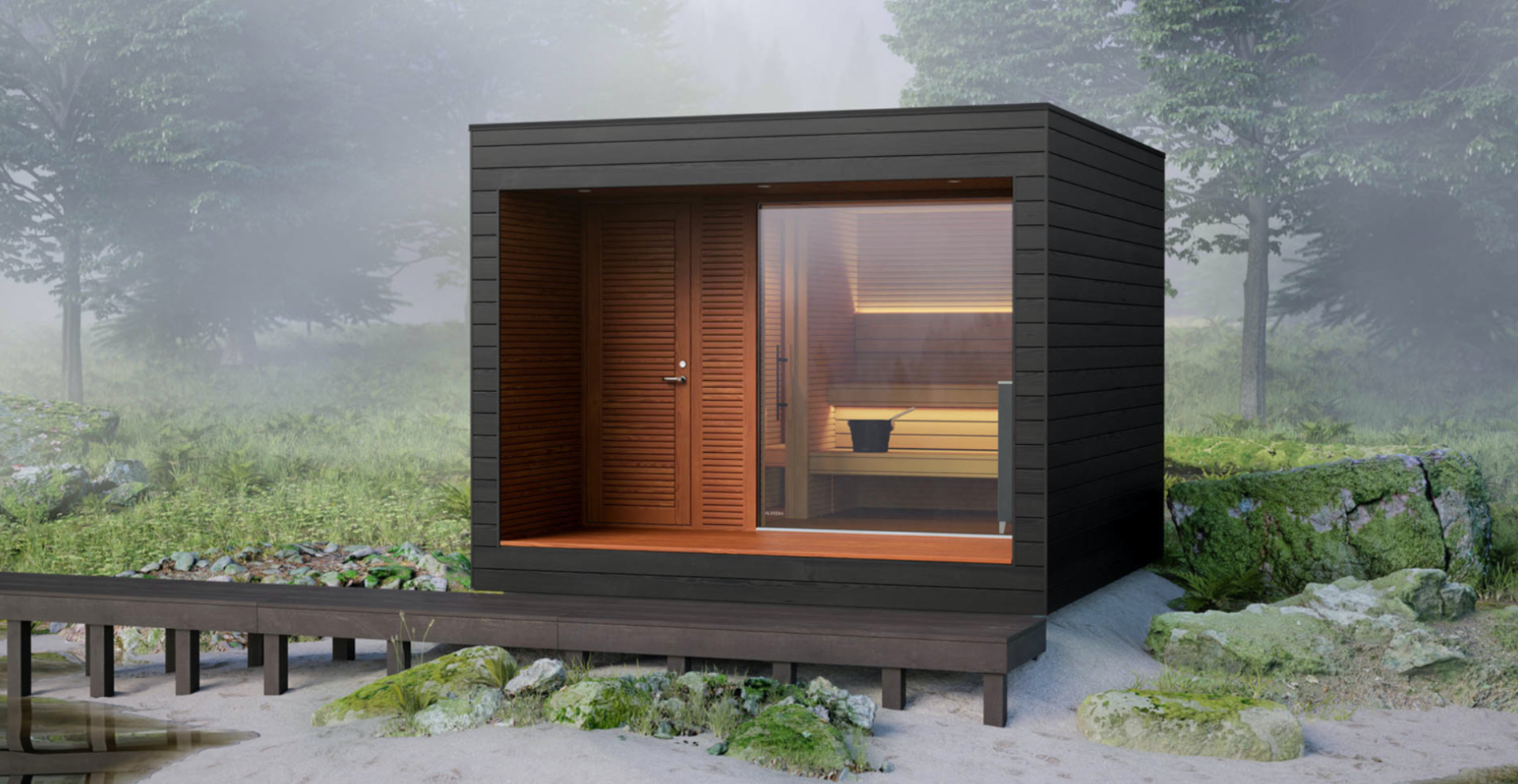 Pre-Made Outdoor Home Saunas by Auroom