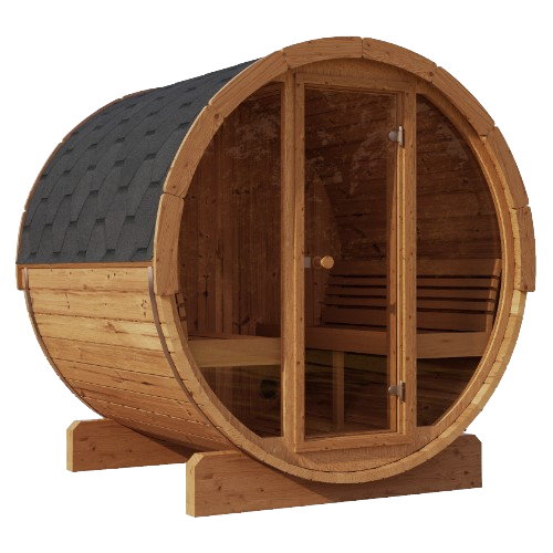 Outdoor Barrel Sauna by SaunaLife