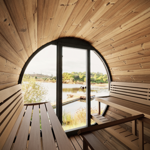 Outdoor Sauna Barrel by SaunaLife