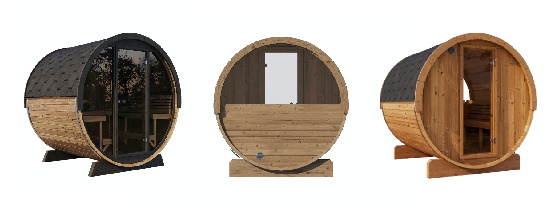 Outdoor Barrel Sauna by SaunaLife