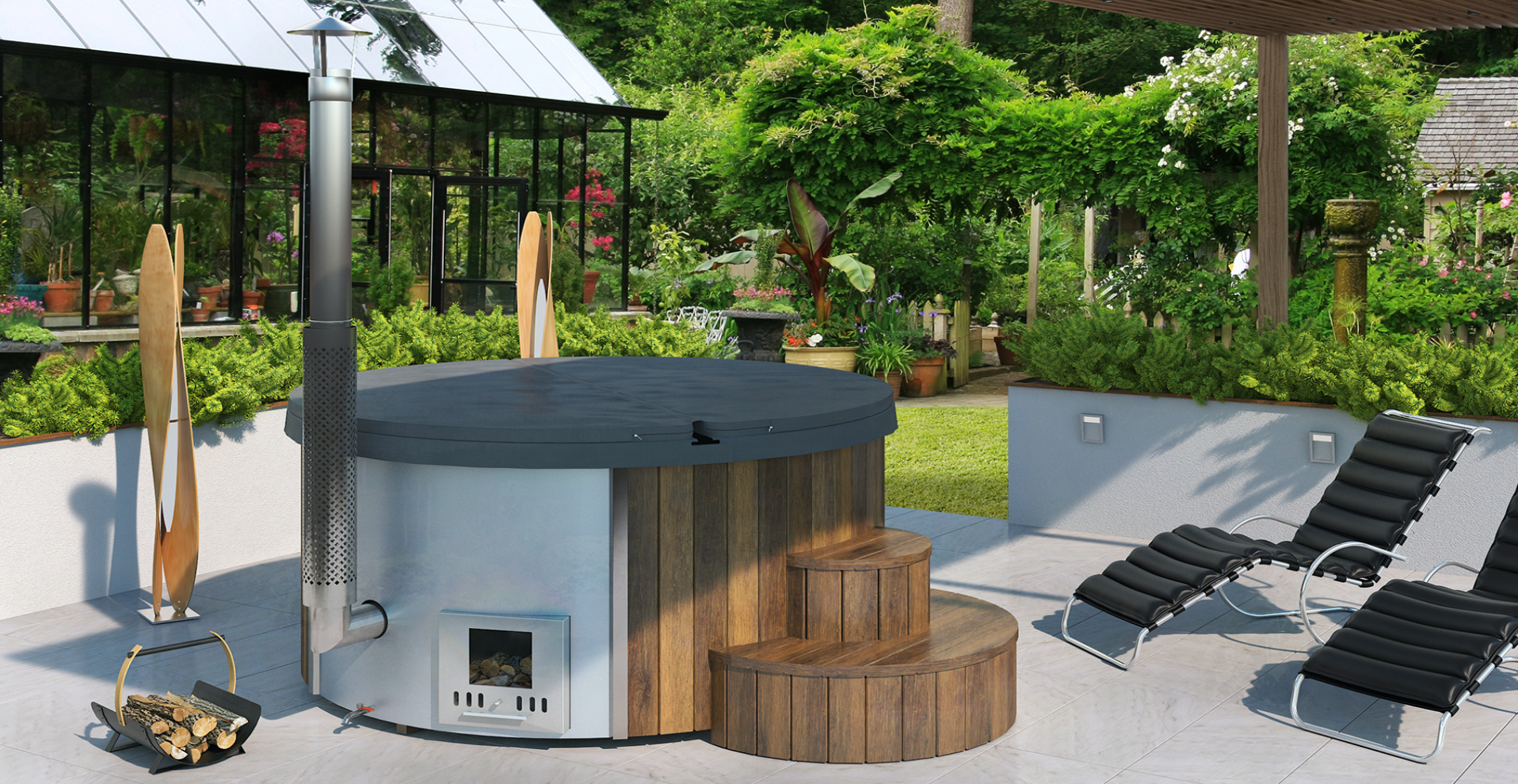 Backyard Hot Tub by SaunaLife