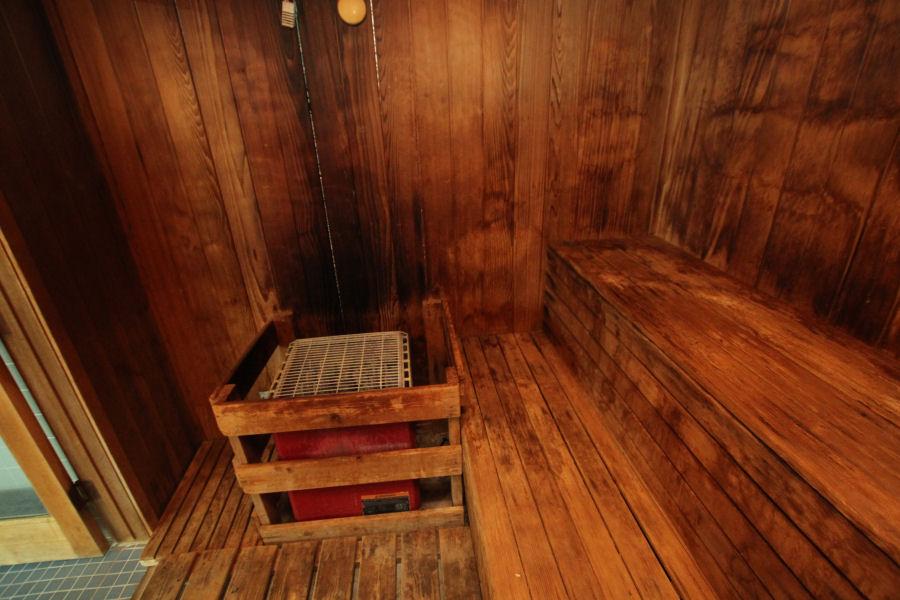Charred and Stained Sauna Wood