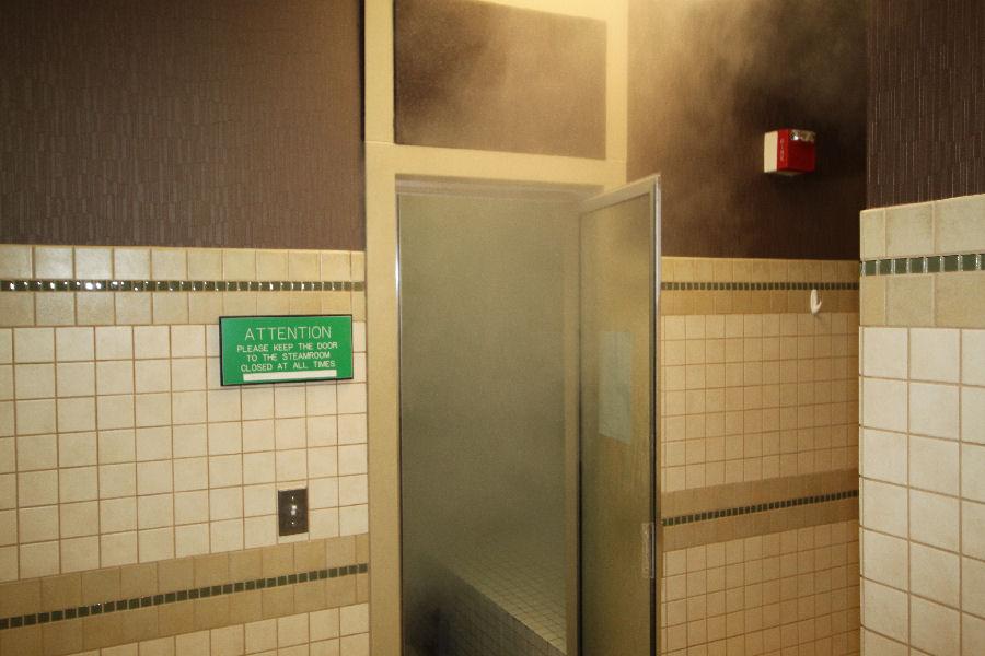 Health Club with a Residential Shower Door