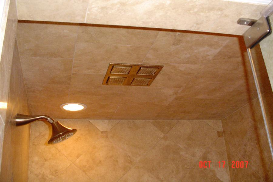 Square Rain Overhead Showering Panel in Steam Room