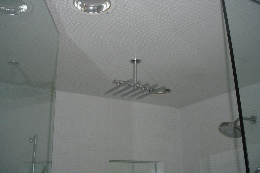 Steam Room with Interesting Overhead Rain Shower