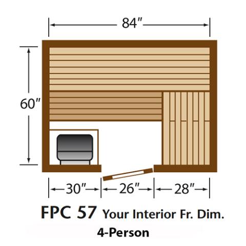 Finlandia FPC-57 Pre-Cut Sauna Kit
