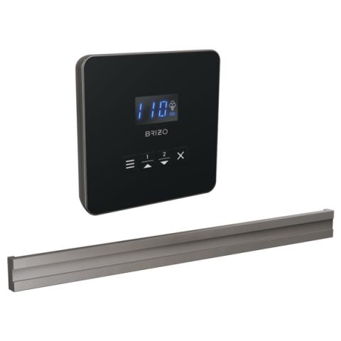 Brizo Mystix Square Control and Bilateral Steam Head Set
