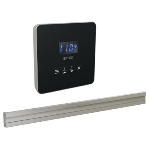 Brizo Mystix Square Control and Bilateral Steam Head Set