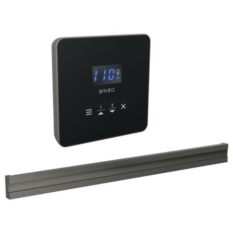 Brizo Mystix Square Control and Bilateral Steam Head Set