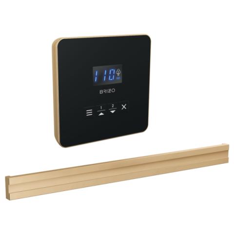 Brizo Mystix Square Control and Bilateral Steam Head Set