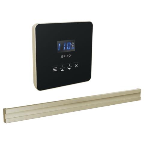 Brizo Mystix Square Control and Bilateral Steam Head Set
