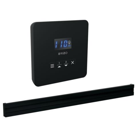 Brizo Mystix Square Control and Bilateral Steam Head Set