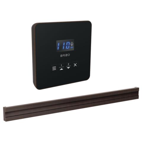 Brizo Mystix Square Control and Bilateral Steam Head Set