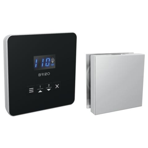 Brizo Mystix Square Control and Square Steam Head Set
