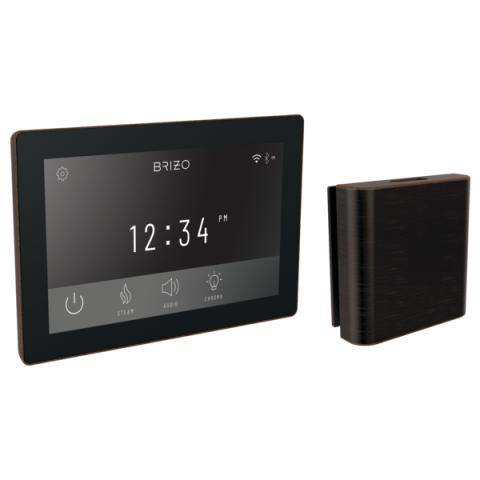 Brizo Mystix Digital Control and Square Steam Head Set