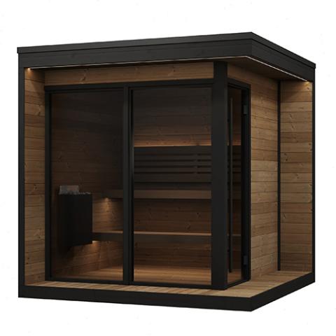 SaunaLife GL6 Outdoor Modern Sauna Kit 1 
