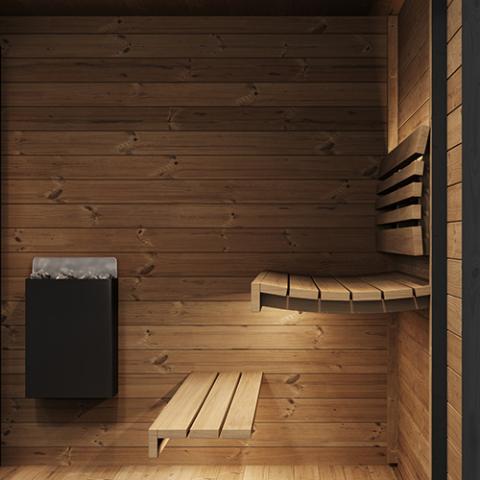 SaunaLife Garden Luxury Series Outdoor Sauna Kit Interior 