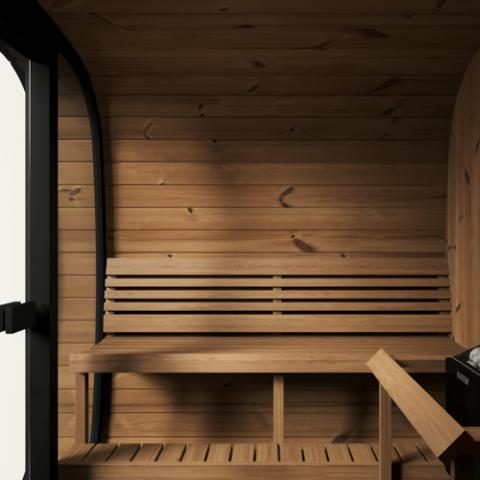 SaunaLife Cube Luxury CL7G Outdoor Home Sauna Kit