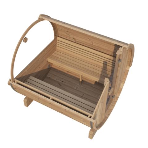 SaunaLife E6W Sauna Barrel with half-moon window