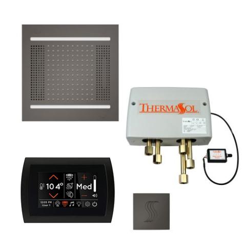 ThermaSol Total Wellness Package - HydroVive 14 Rainhead + SignaTouch Control (Recessed, Black Trim) + Digital Shower Valve + Steam Head Kit (Square) TWPH14SS-BN Black Nickel