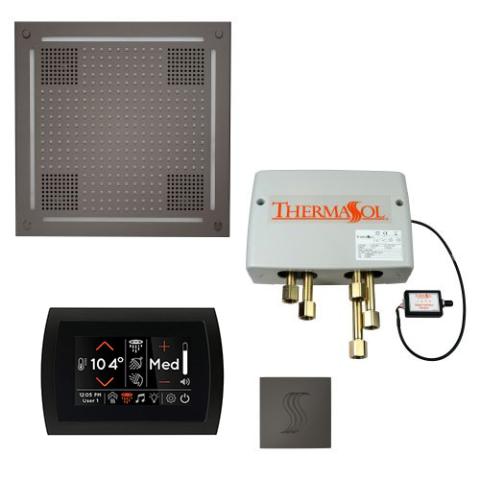 ThermaSol Total Wellness Package - HydroVive 18 Rainhead + SignaTouch Control (Recessed, Black Trim) + Digital Shower Valve + Steam Head Kit (Square) TWPHSS-BN Black Nickel