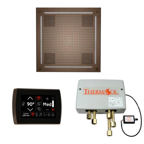 ThermaSol Wellness Shower Package - HydroVive 18 Rainhead + SignaTouch Control (Wall Mount) + Digital Shower Valve WHSPSR-AN Antique Nickel