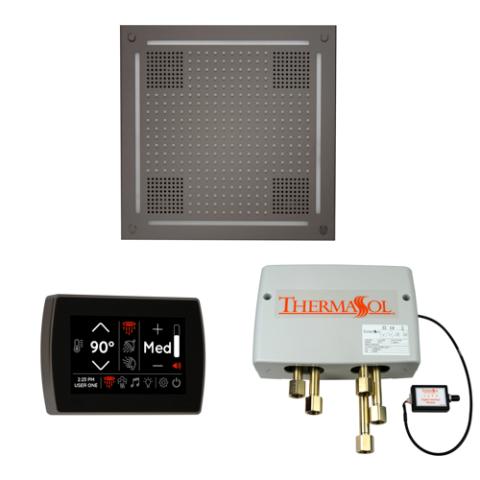 ThermaSol Wellness Shower Package - HydroVive 18 Rainhead + SignaTouch Control (Wall Mount) + Digital Shower Valve WHSPSR-BN Black Nickel