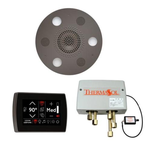 ThermaSol Wellness Shower Package - Serenity Advanced Rainhead (Round) + SignaTouch Control (Wall Mount) + Digital Shower Valve WSPSR-BN Black Nickel