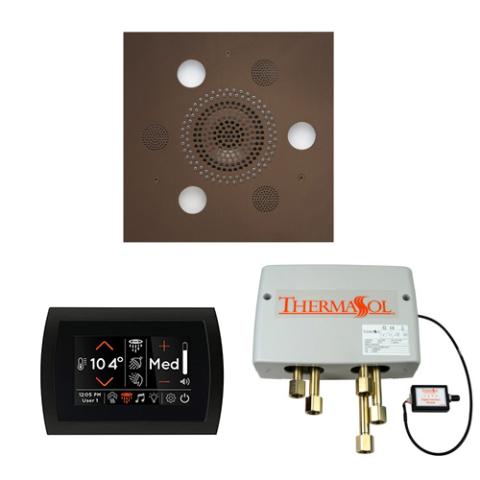 ThermaSol Wellness Shower Package - Serenity Advanced Rainhead (Square) + SignaTouch Control (Recessed, Black Trim) + Digital Shower Valve WSPSS-ORB Oil Rubbed Bronze