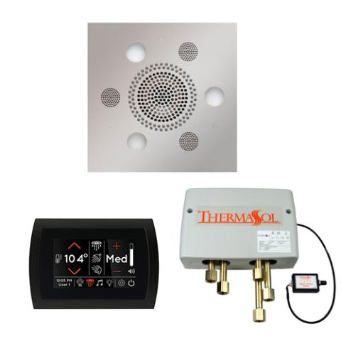 ThermaSol Wellness Shower Package - Serenity Advanced Rainhead (Square) + SignaTouch Control (Recessed, Black Trim) + Digital Shower Valve WSPSS-PC Polished Chrome