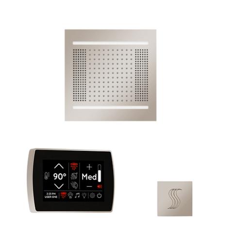ThermaSol Wellness Steam Package - HydroVive 14 Rainhead + SignaTouch Control (Wall Mount) + Steam Head Kit (Square) WH14STPSR-PN Polished Nickel