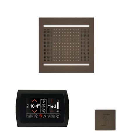 ThermaSol Wellness Steam Package - HydroVive 14 Rainhead + SignaTouch Control (Recessed, Black Trim) + Steam Head Kit (Square) WH14STPSS-ORB Oil Rubbed Bronze