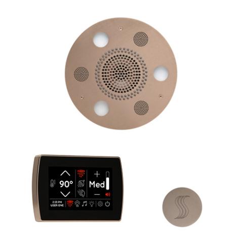 ThermaSol Wellness Steam Package - Serenity Advanced Rainhead (Round) + SignaTouch Control (Wall Mount) + Steam Head Kit (Round) WSTPSR-SN Satin Nickel