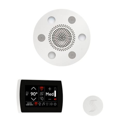 ThermaSol Wellness Steam Package - Serenity Advanced Rainhead (Round) + SignaTouch Control (Wall Mount) + Steam Head Kit (Round) WSTPSR-WHT White