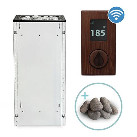 HUUM CORE Sauna Heater Package Unfinished Black with UKU Wifi Wood