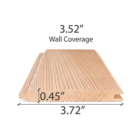 PROSAUNAS Sauna Wood Half-by-Four Tongue & Groove Cedar